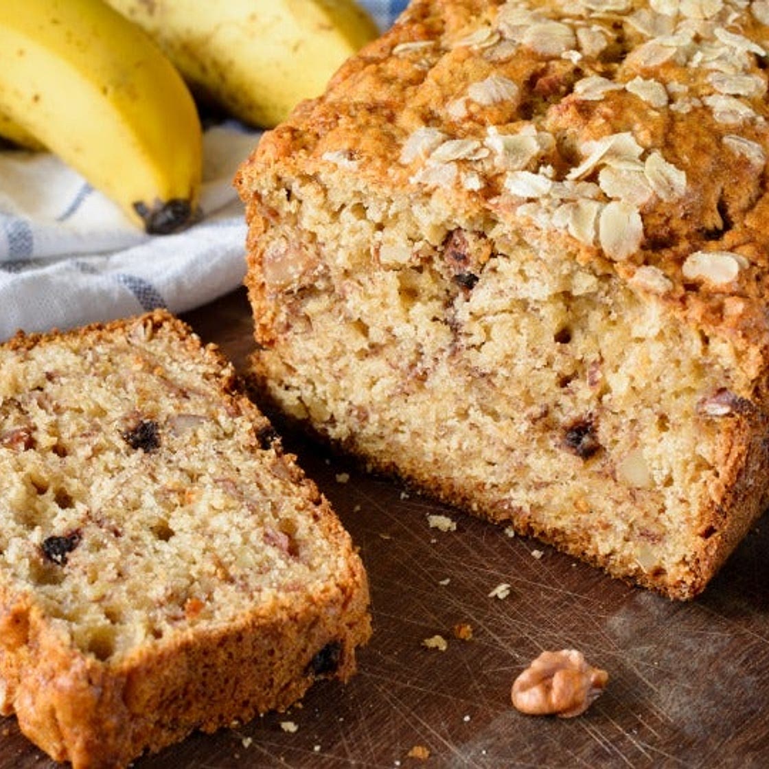 Esponjoso pan de plátano, ¡solo 3 ingredientes! (receta fácil)