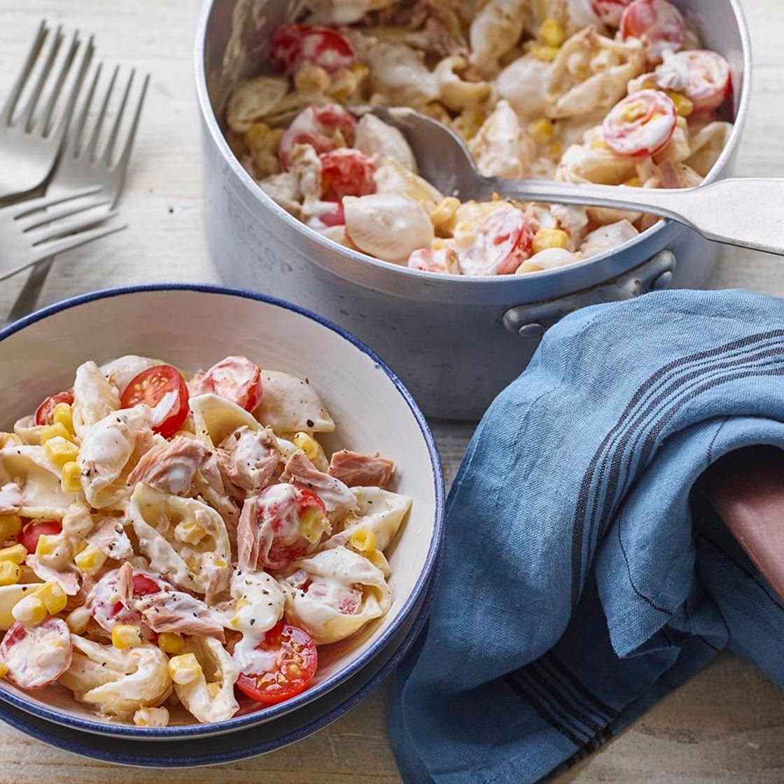 Tuna and sweetcorn pasta