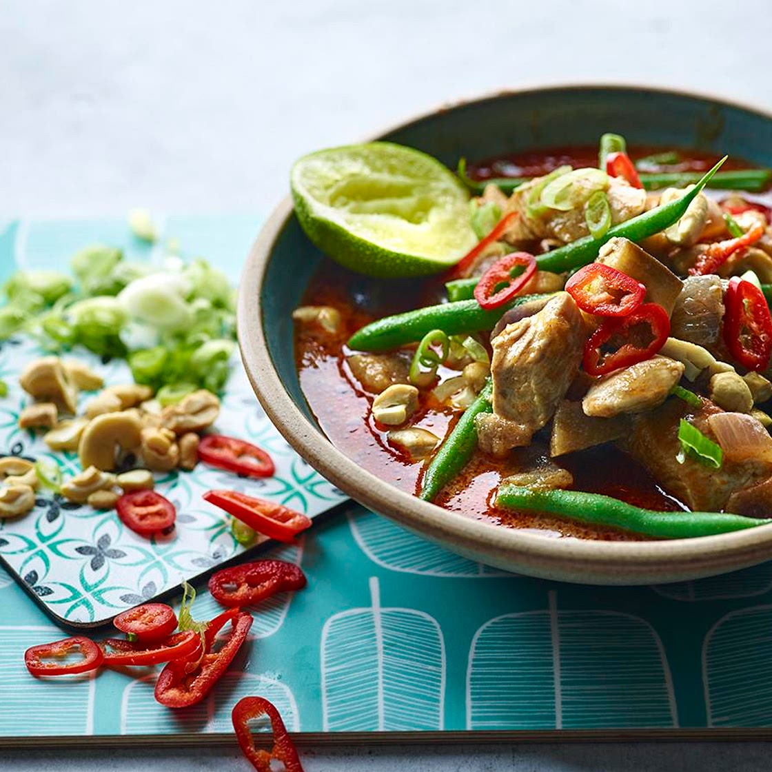 Chicken and aubergine massaman curry