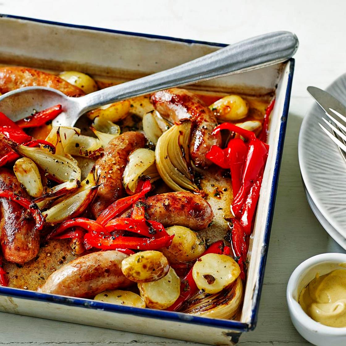 Roasted sausage and potato supper