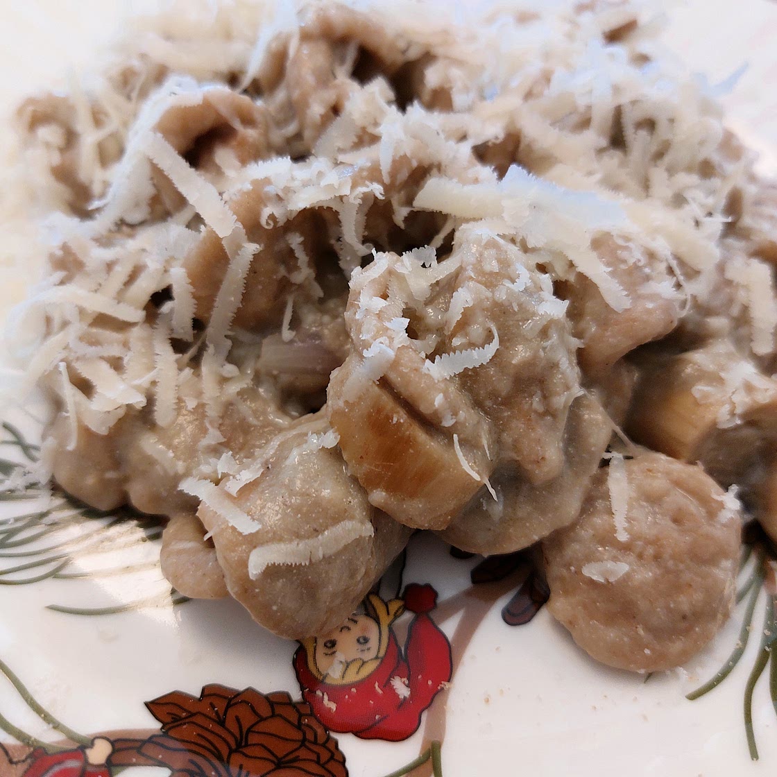 Pasta - Artichokes cream and king oyster mushrooms