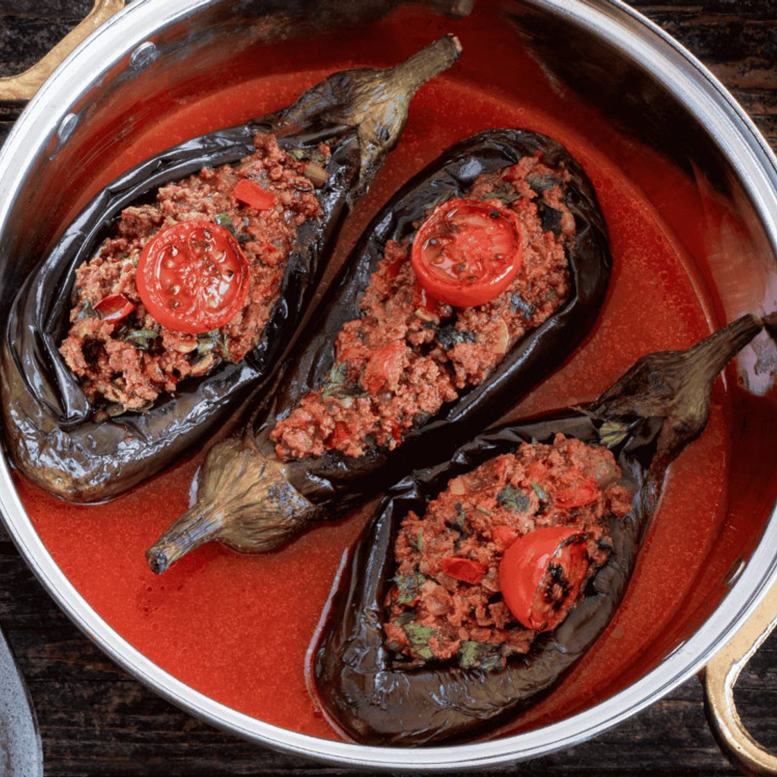 Stuffed Eggplant with Meat