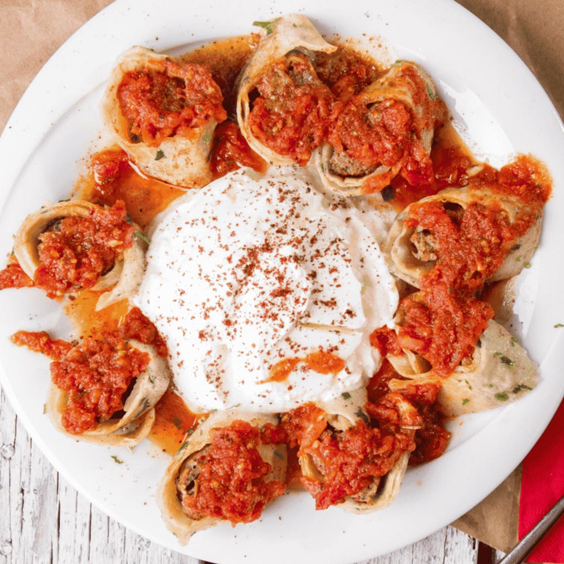 Turkish Kebab Wrapped in Lavash