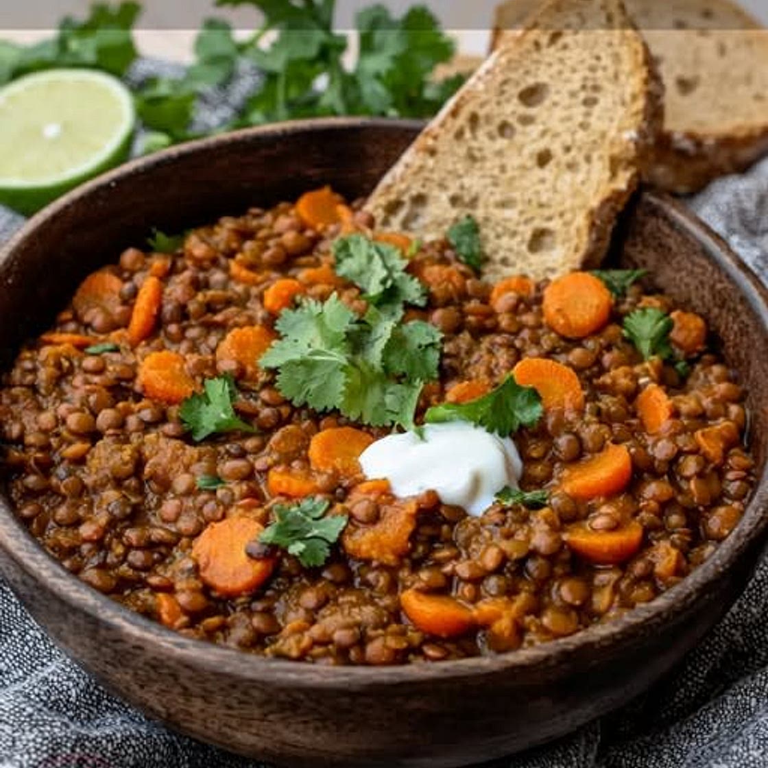 Lentilles et Carottes aux Épices Douces