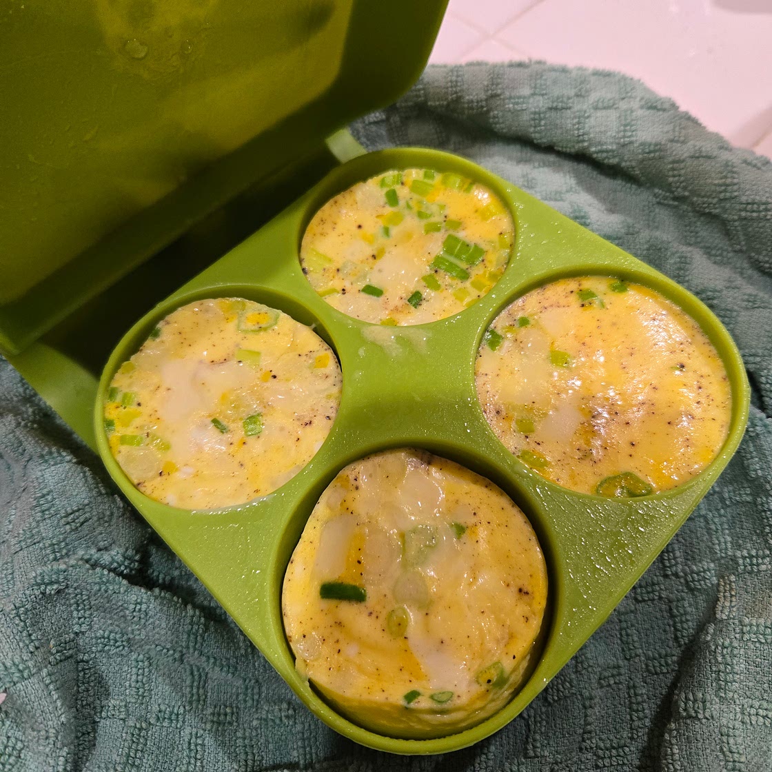 Green Onion and Havarti Egg Bites