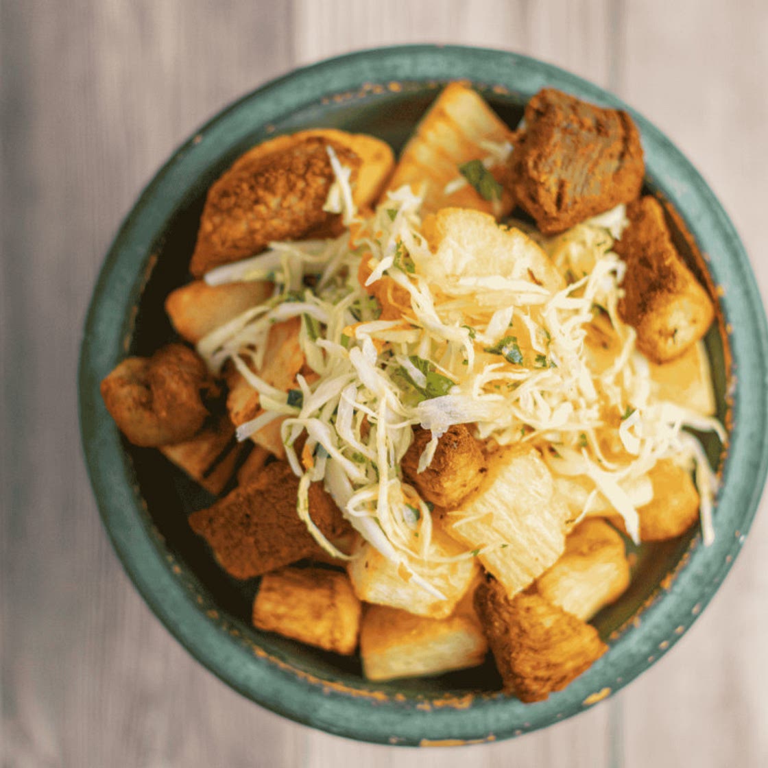 Cassava With Fried Pork