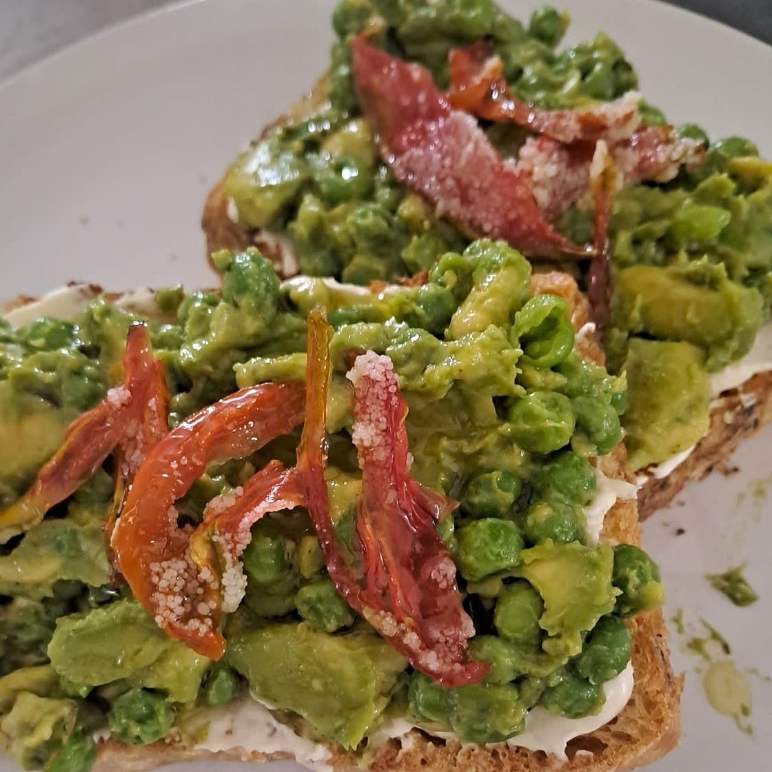 Smashed Pea and Avocado Toast