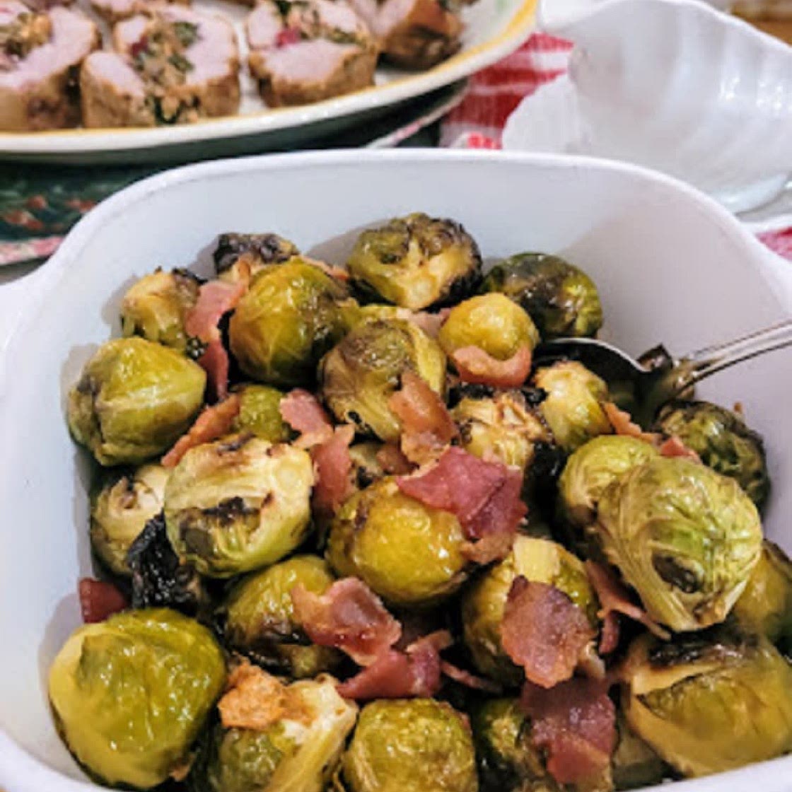 Air Fryer Brussels Sprouts and Bacon