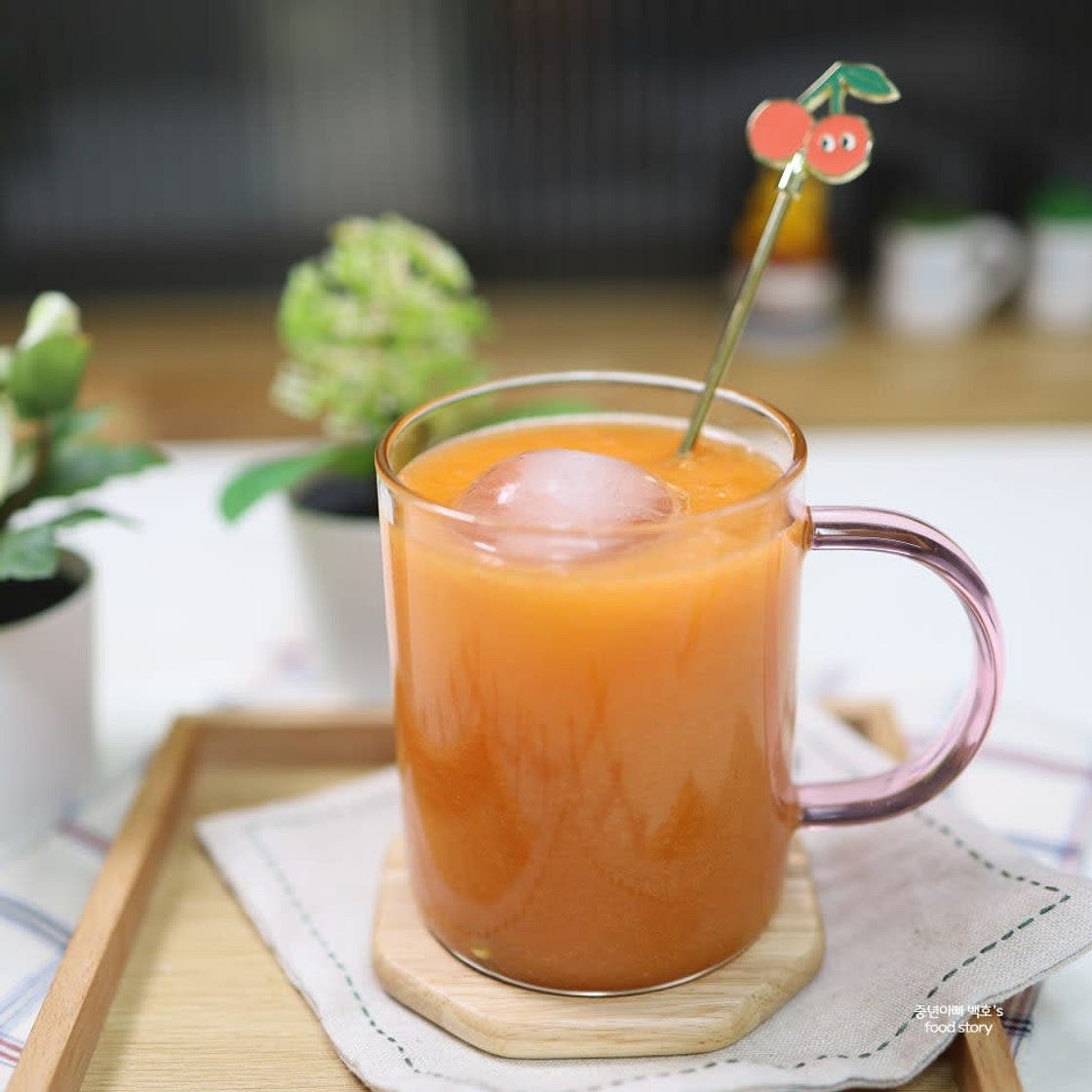 사과당근주스 만들기 아침 생과일주스 사과쥬스