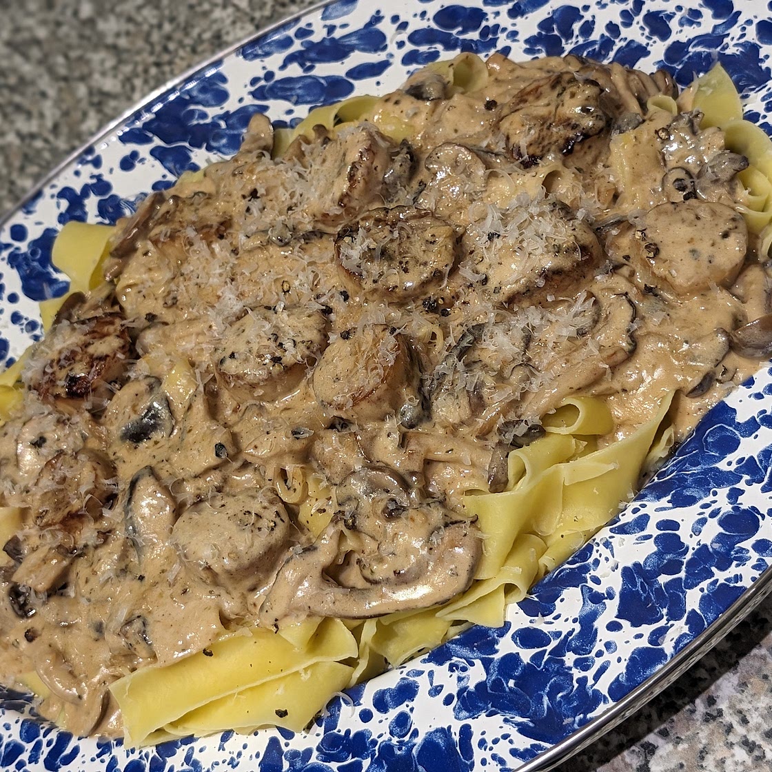 Pappardelle con Funghi e Capesante
