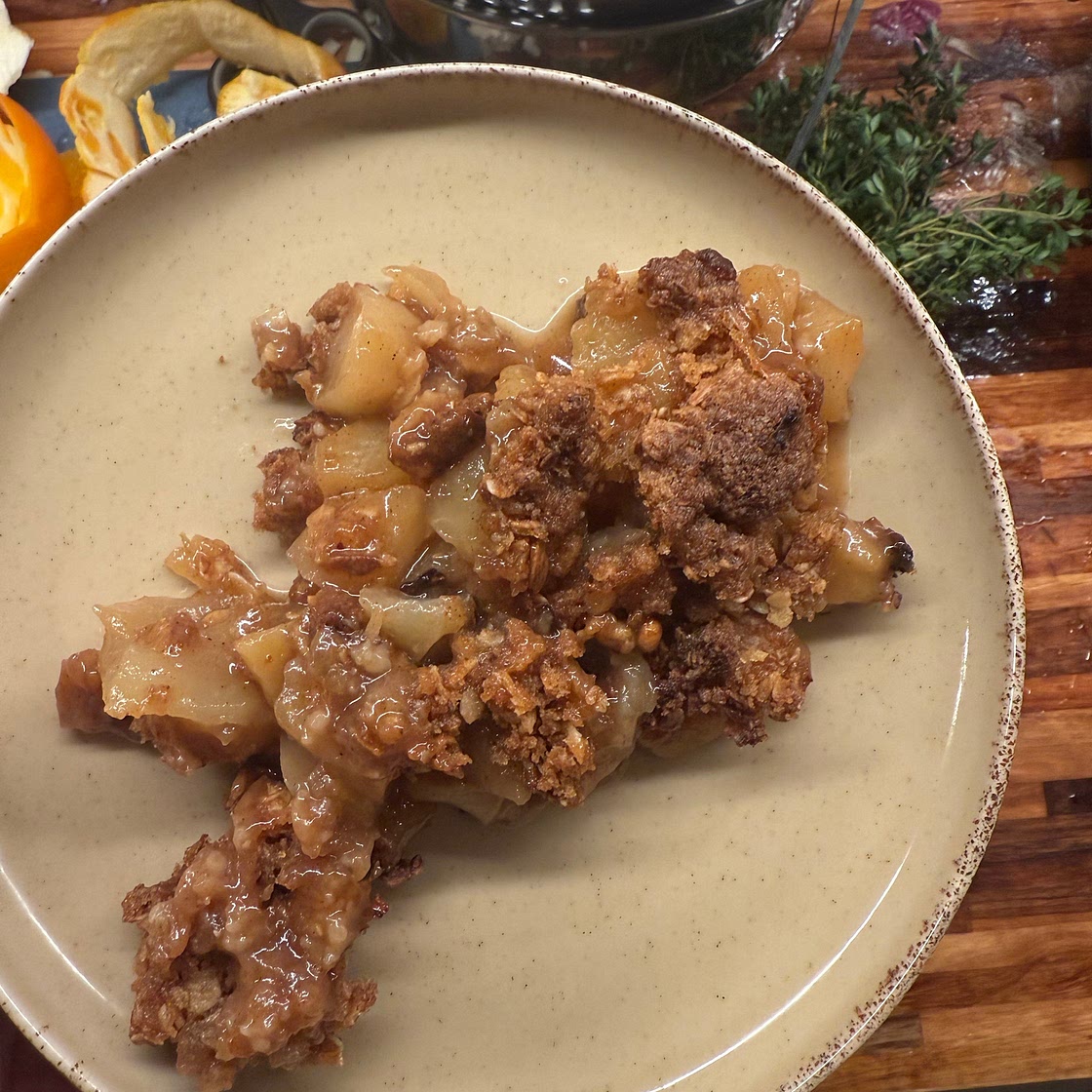Apple crumble versão americana 