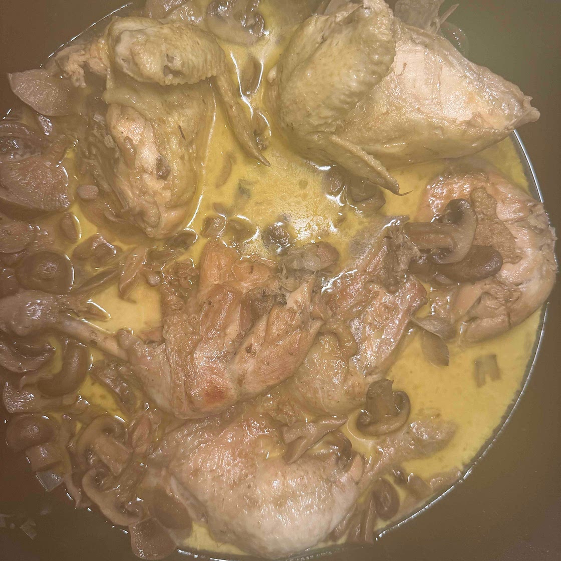 Chicken with morels 