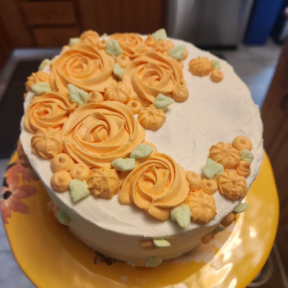 Yogurt stabilized whipped cream frosting