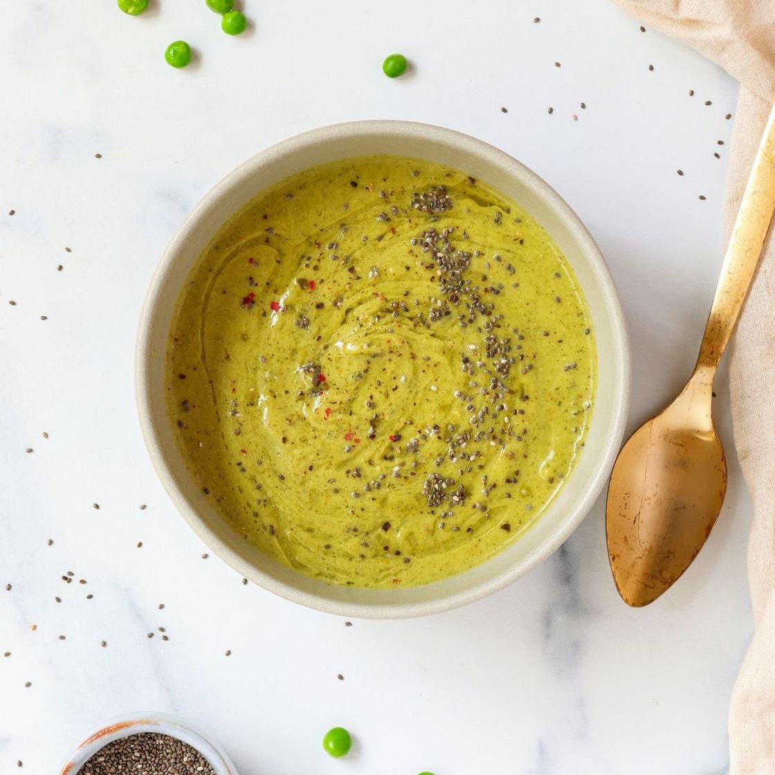 Silky Broccoli and Pea Soup