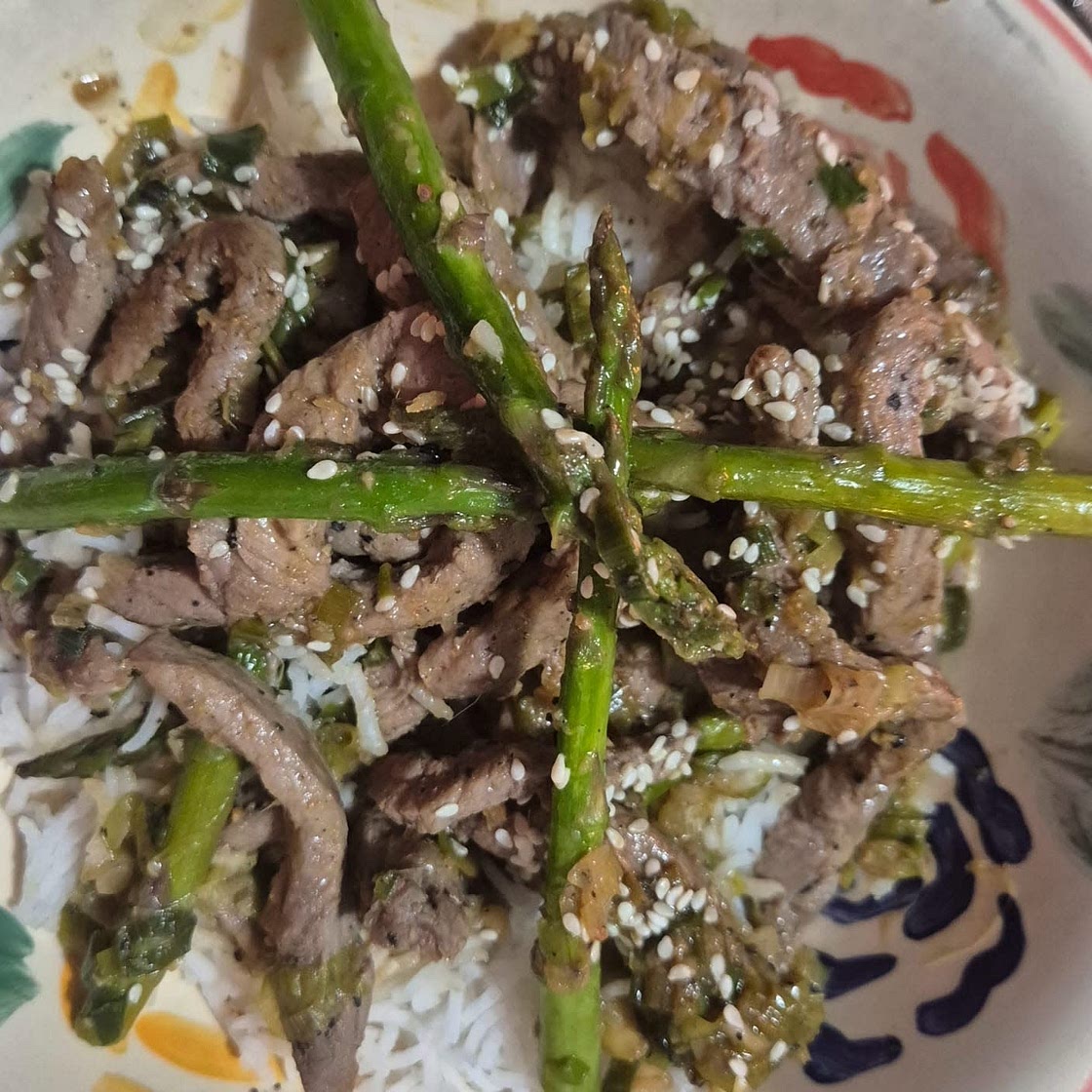 Ginger Beef Stir-Fry with Snappy Asparagus