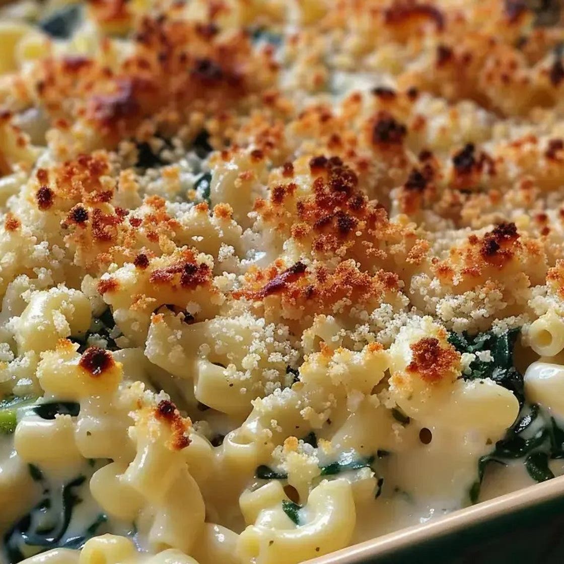 Creamed Spinach Mac & Cheese