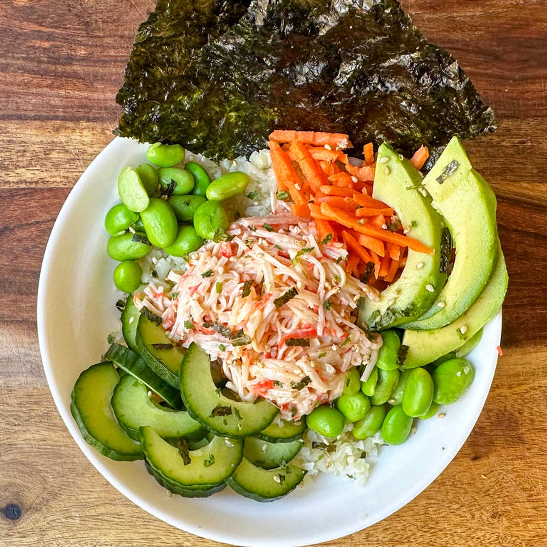 Lower Carb Sushi Bowl