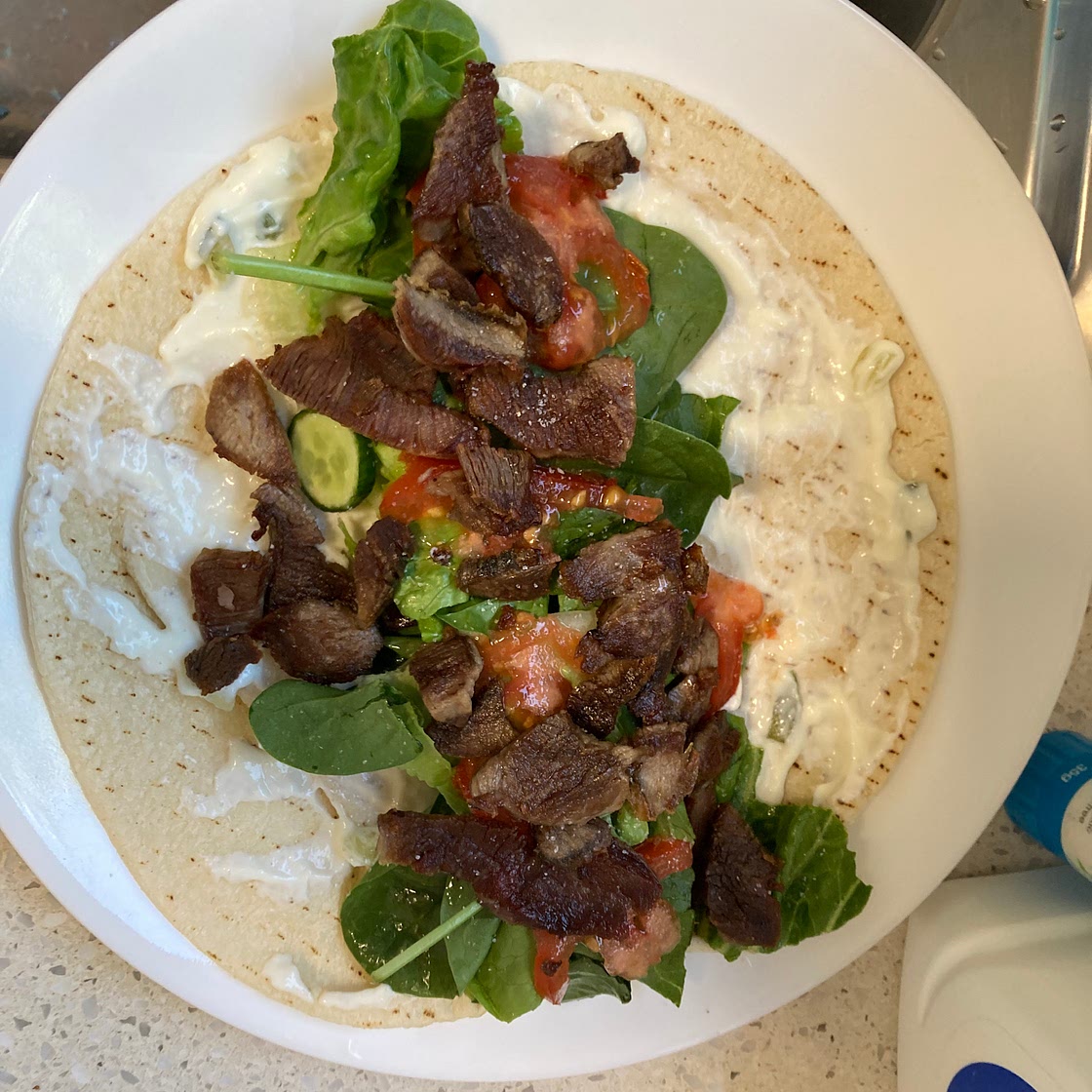 Lamb Souvlaki with leftovers