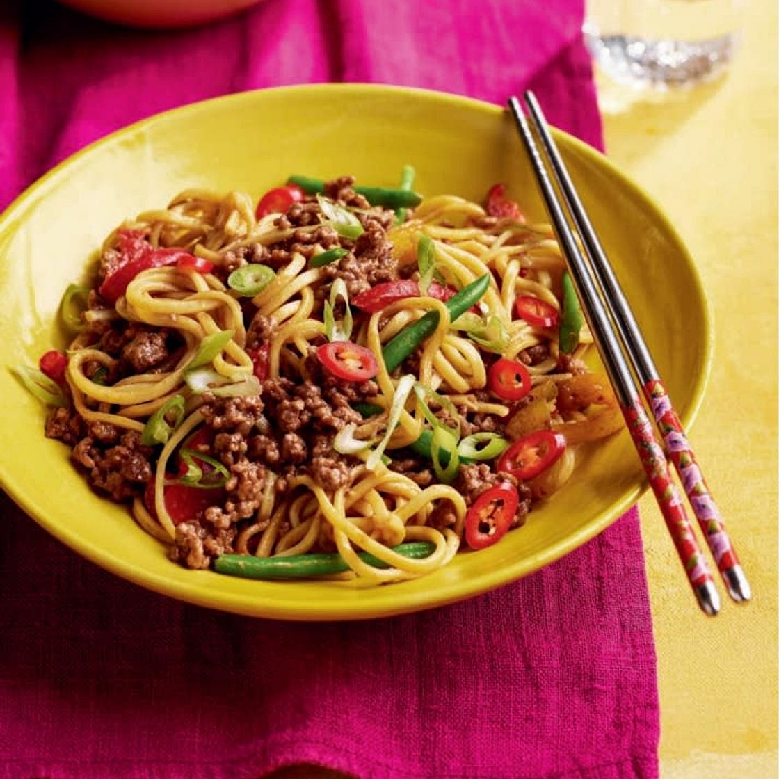 Air Fryer Sticky Beef Noodles