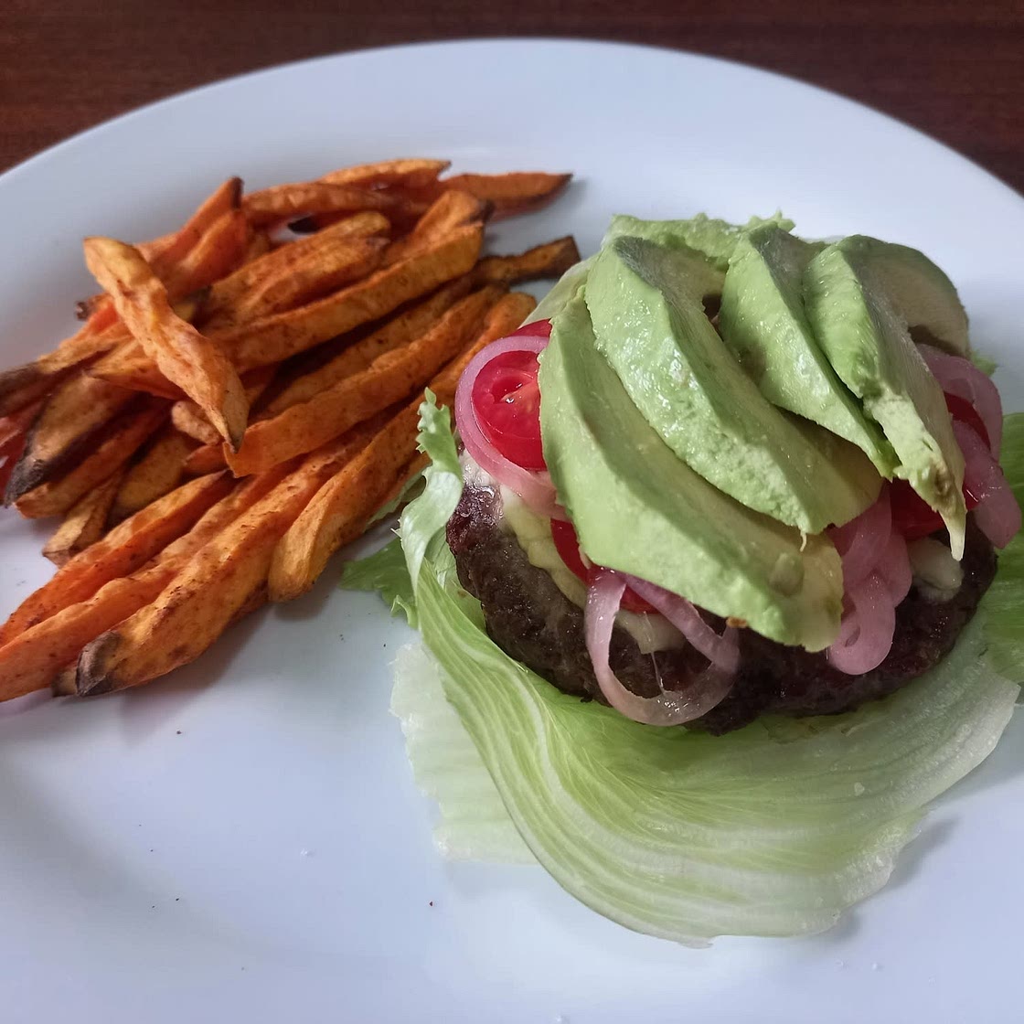 Turkey burger and sweet pitato fries