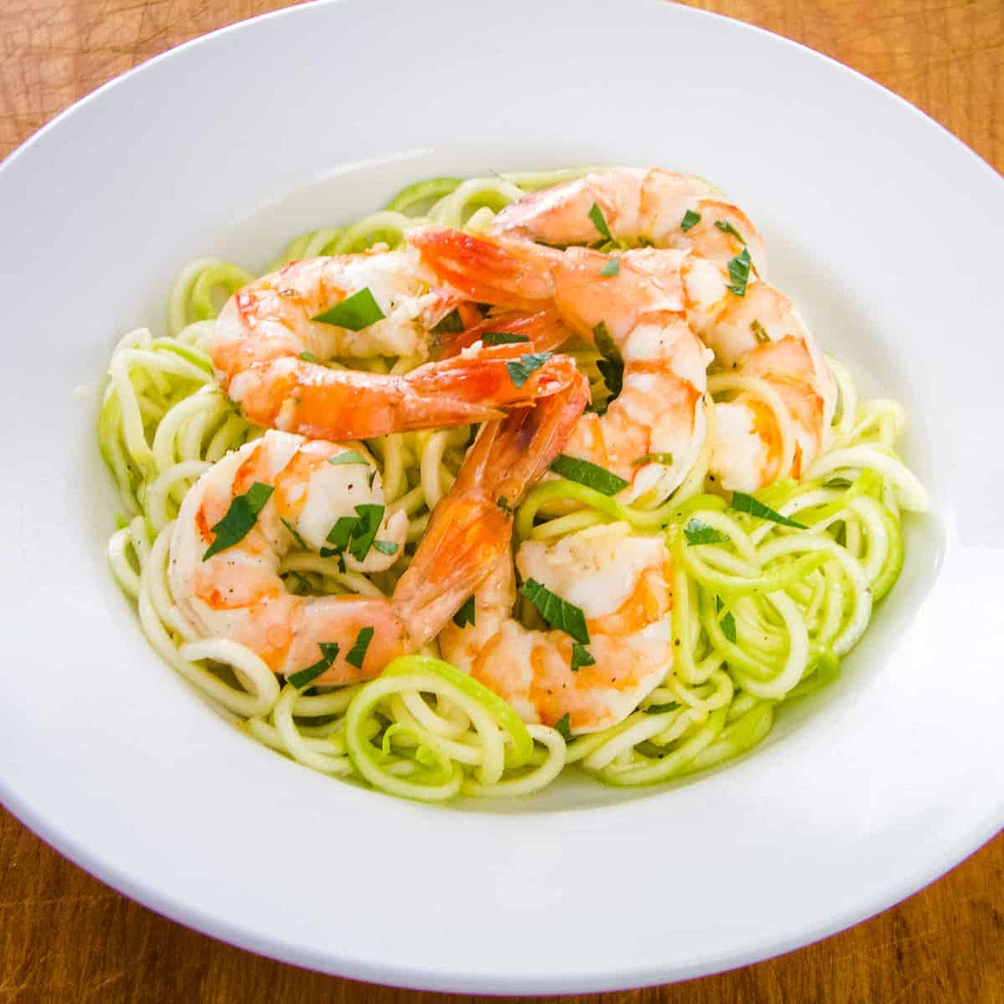Shrimp and Zucchini Pasta