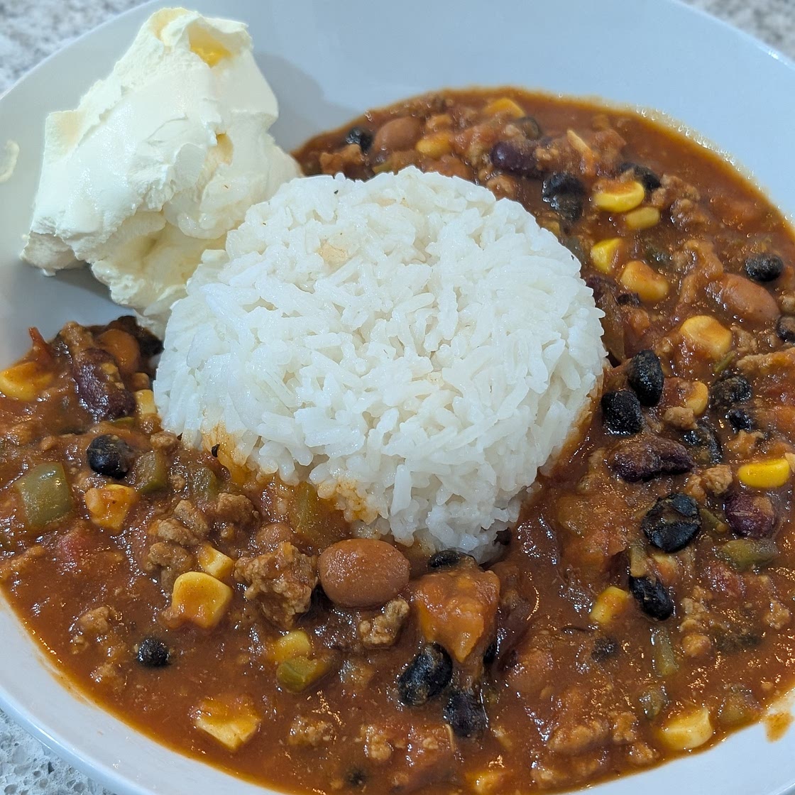 High Protein Chili with Brown Rice