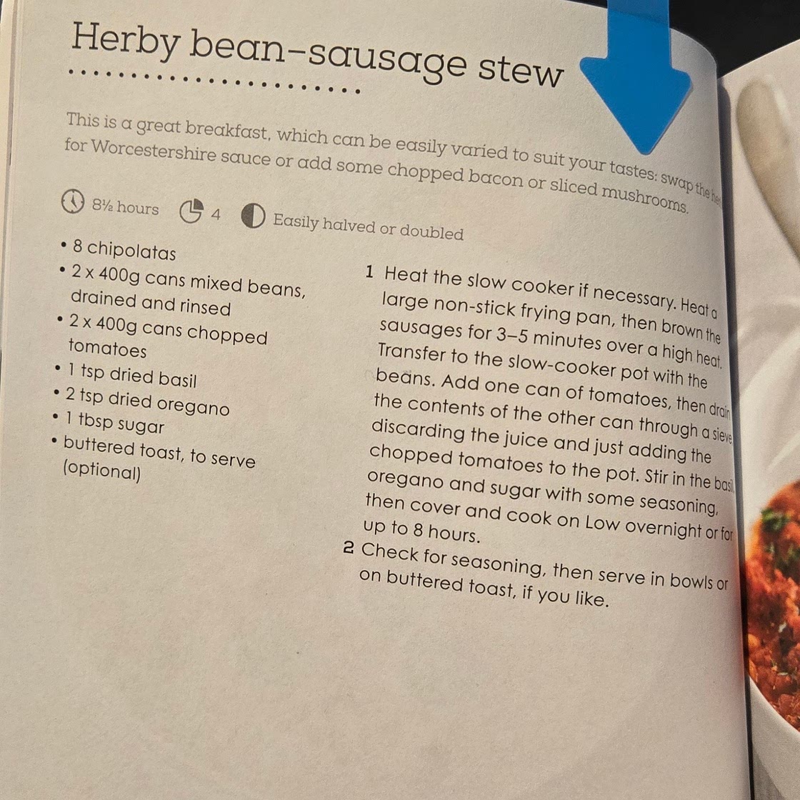 Herby bean sausage stew