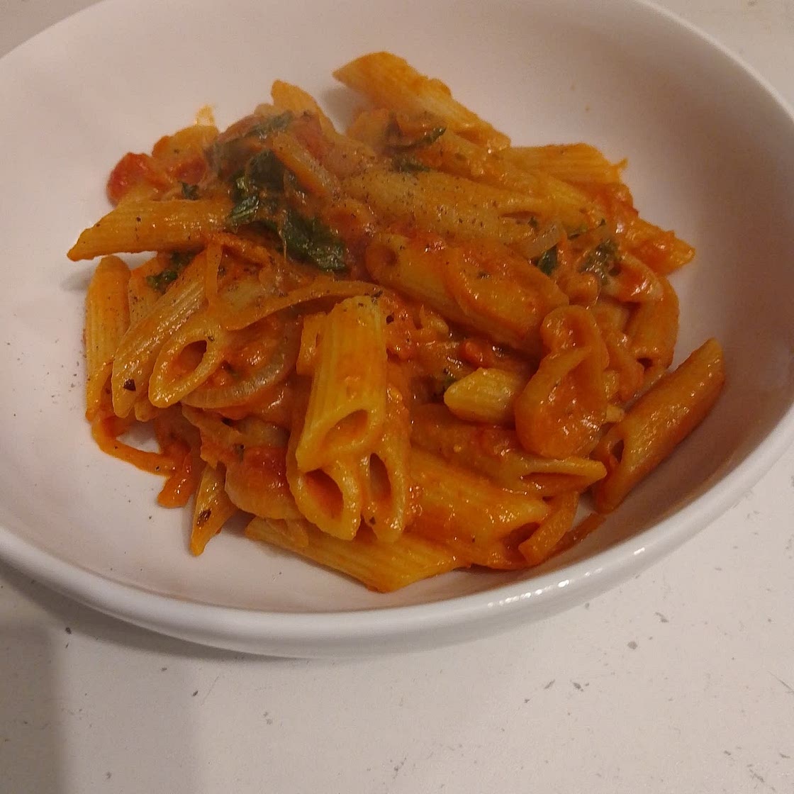 Creamy Tomato and Spinach Pasta