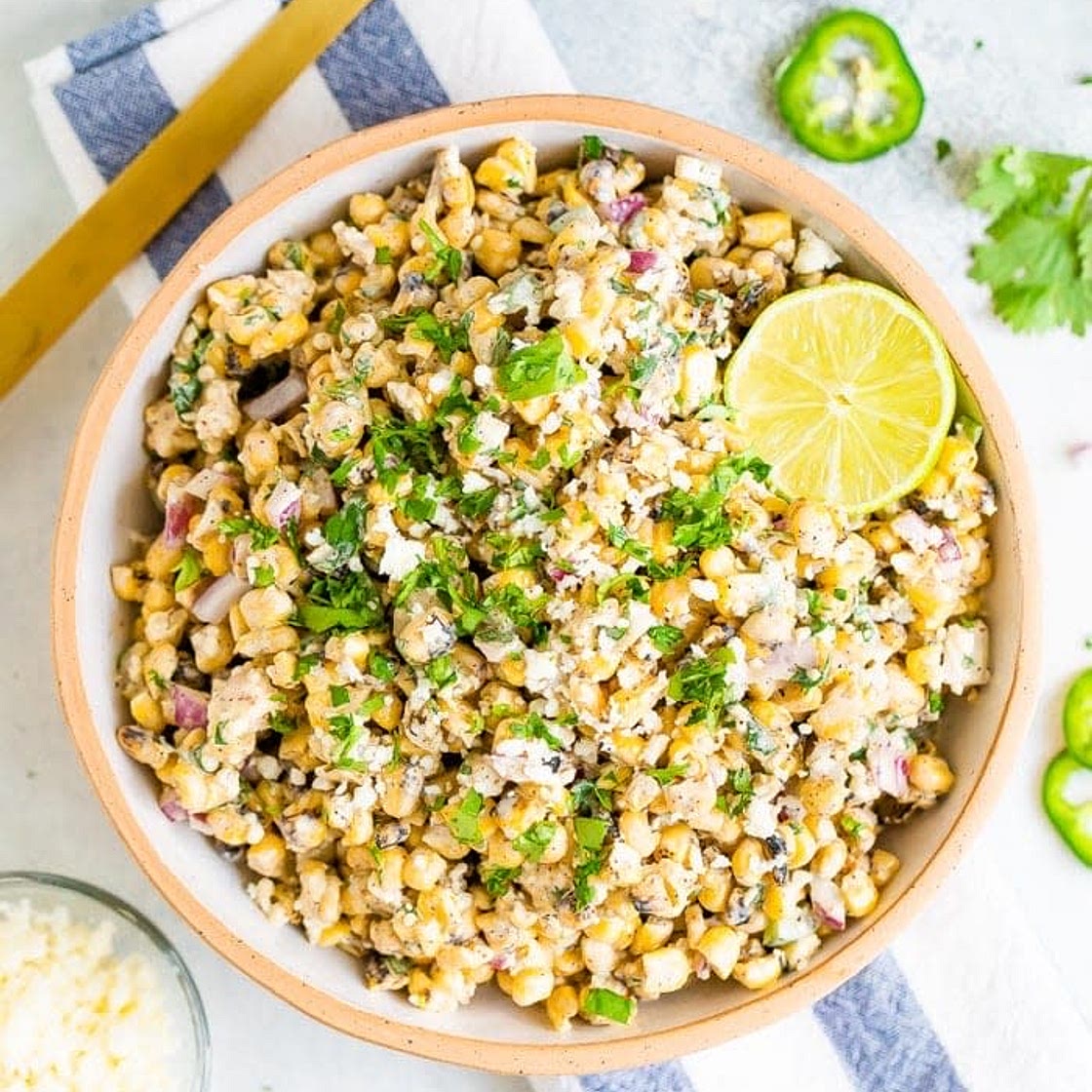 Charred corn salad