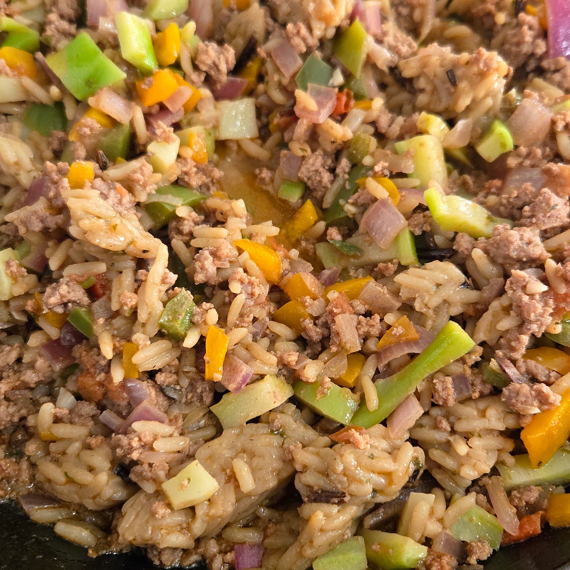 Stuffed Bell pepper skillet