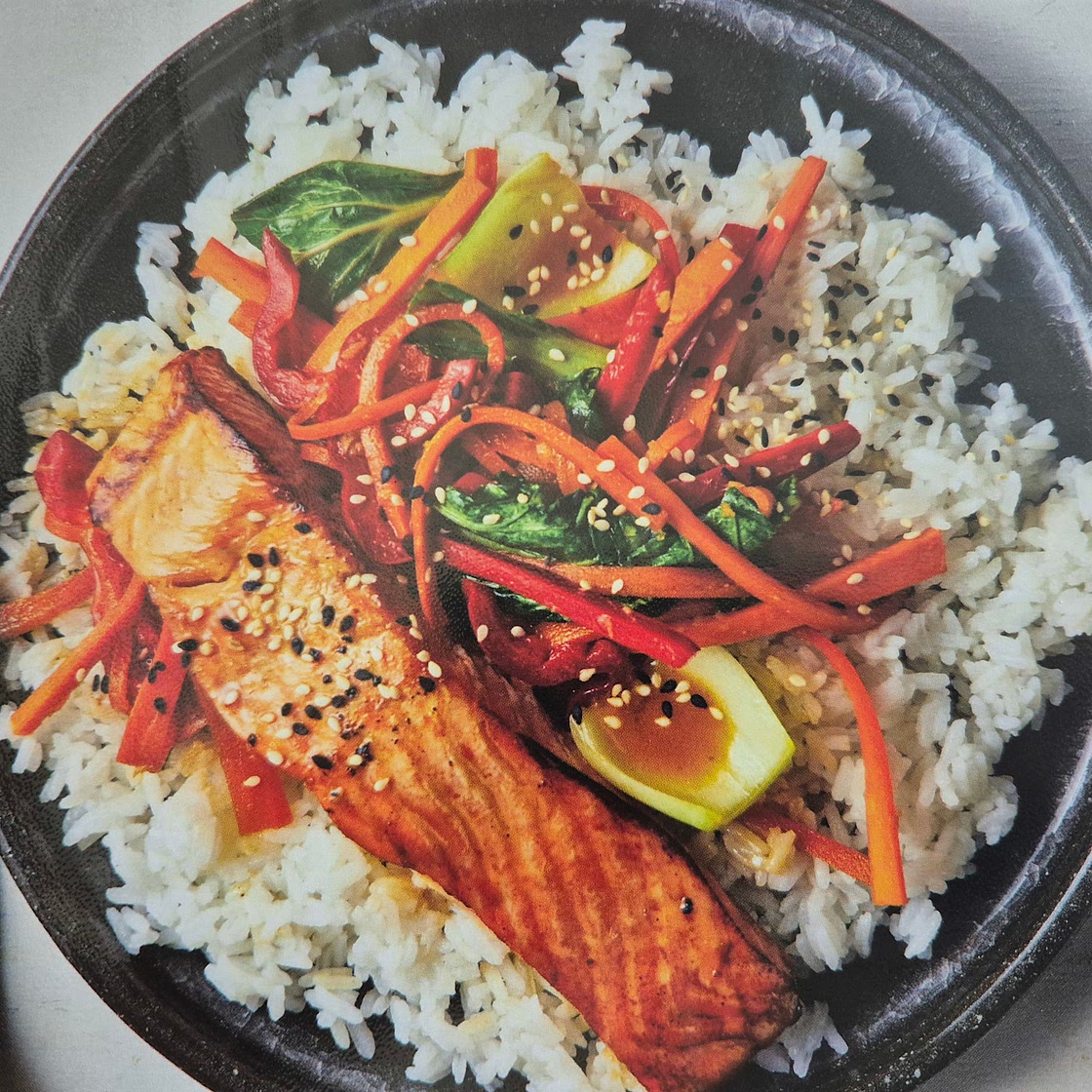 Honey-Soy Salmon & Rice