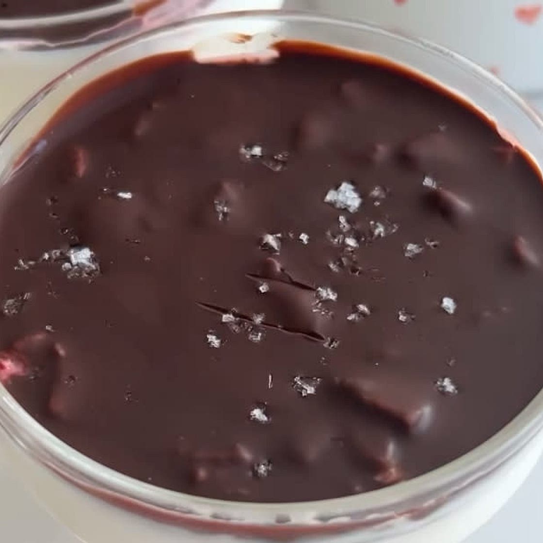 Chocolate shell strawberry yogurt bowl 