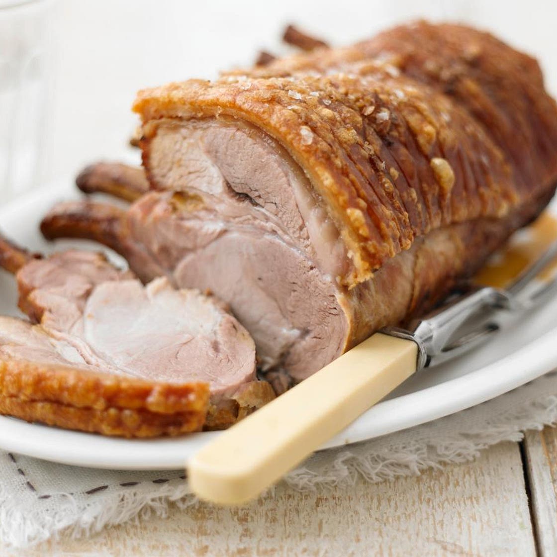 Roast pork with crackling