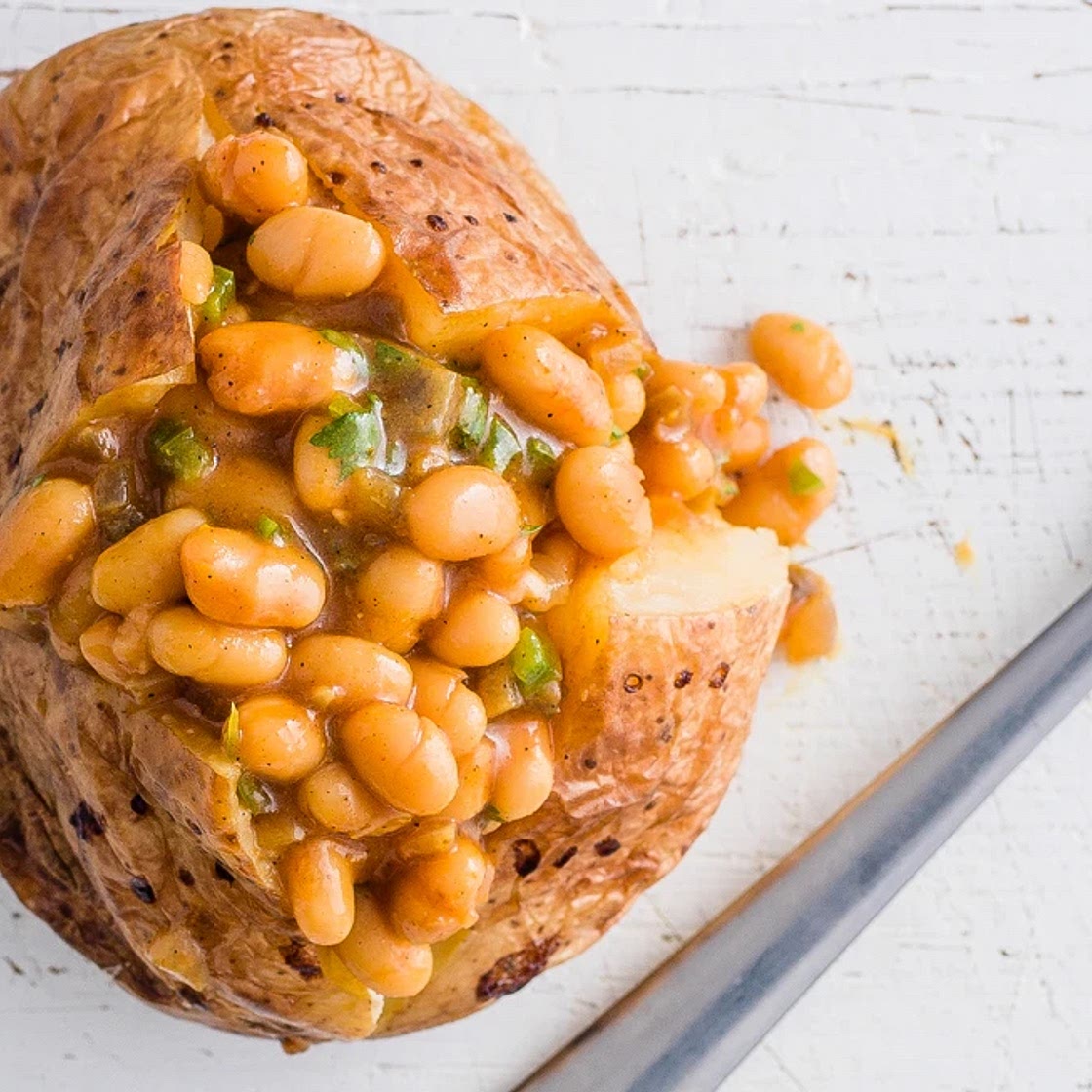 Masala Beans Baked Potato Filling