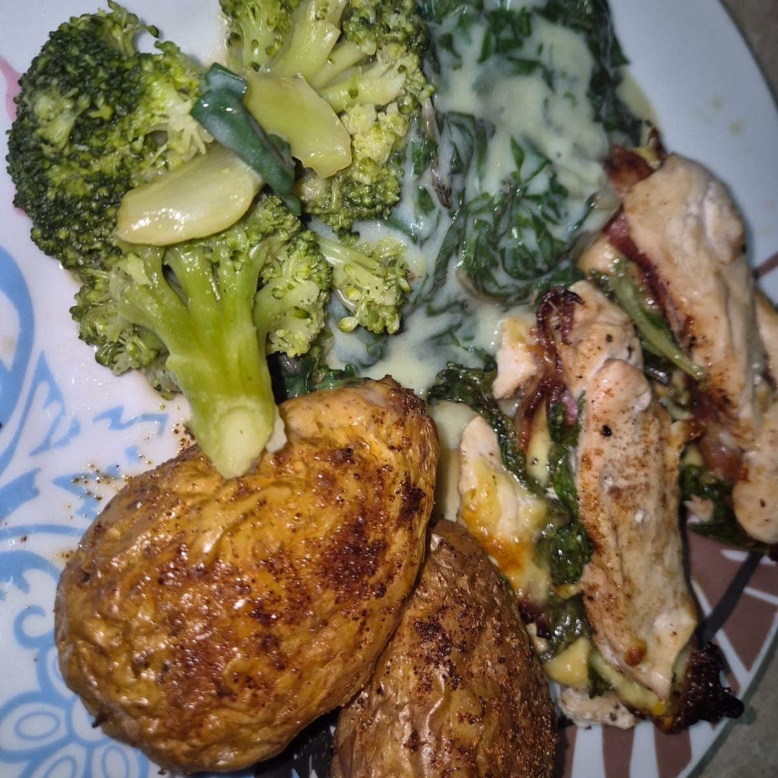 Bacon Spinach Stuffed Chicken