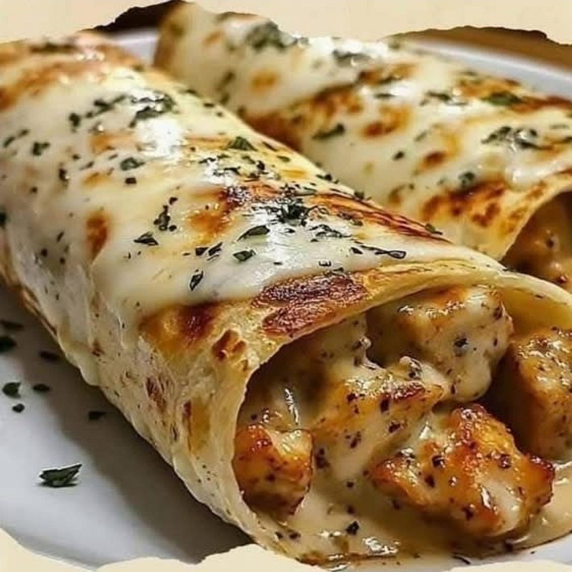 Cheesy Ranch Chicken Burritos