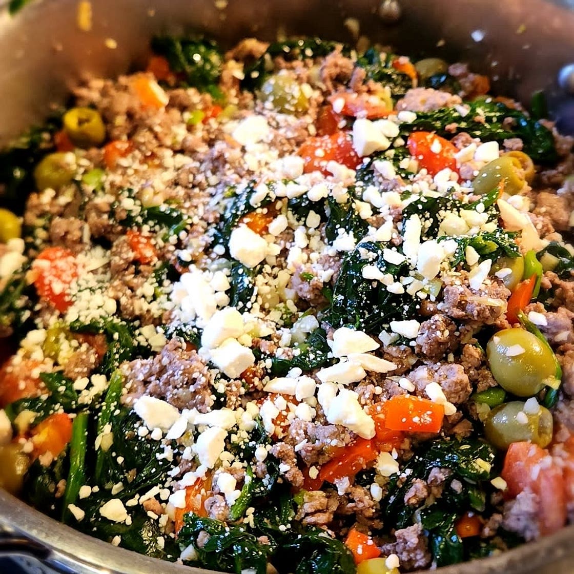 Mediterranean Ground Beef Stir Fry