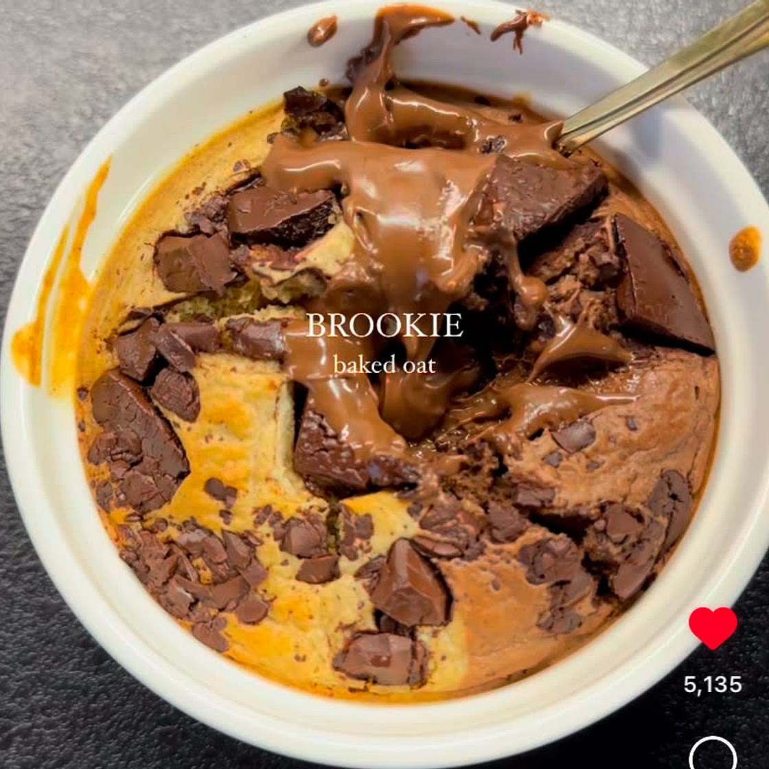 Brookie baked oats