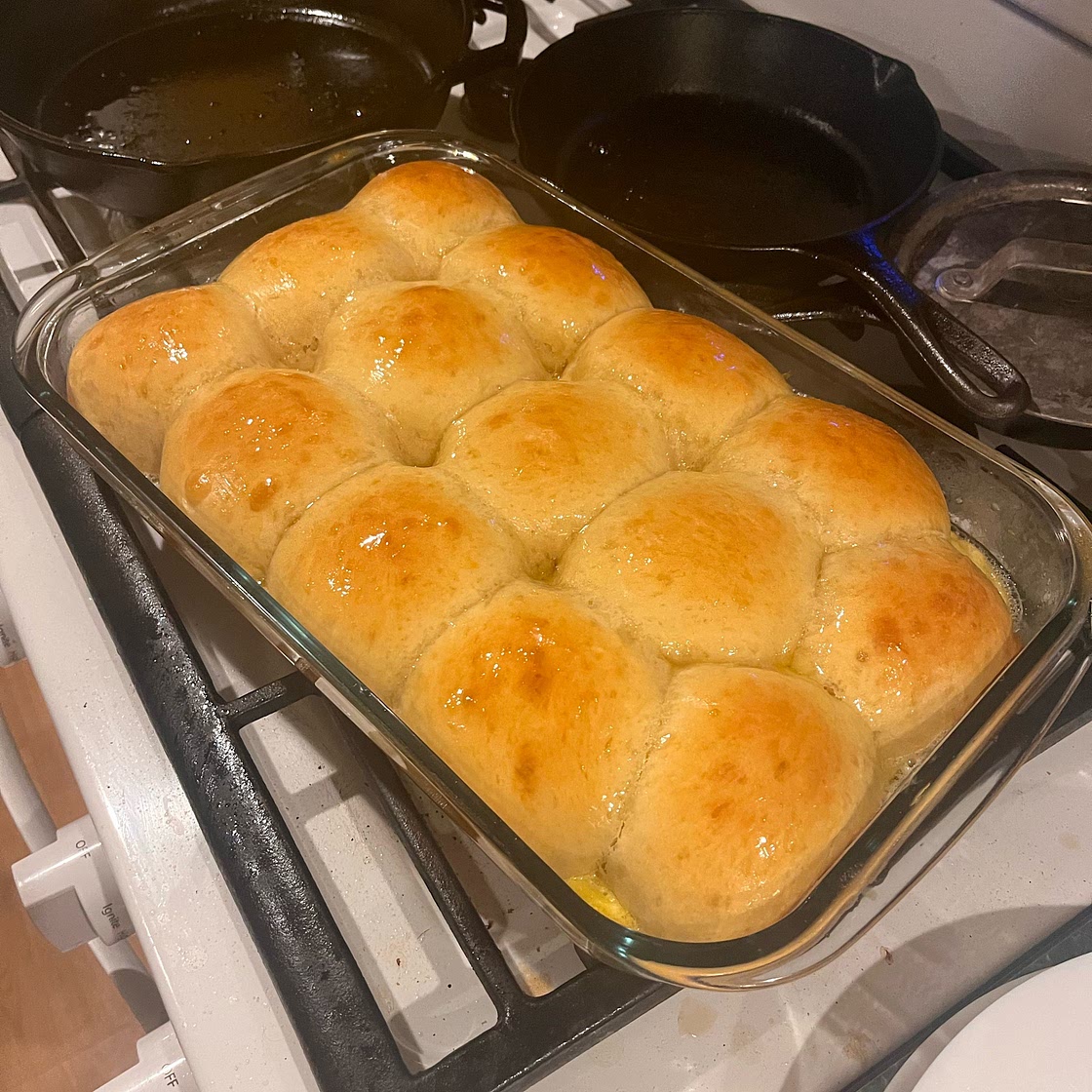 Salted Honey Parker House Rolls