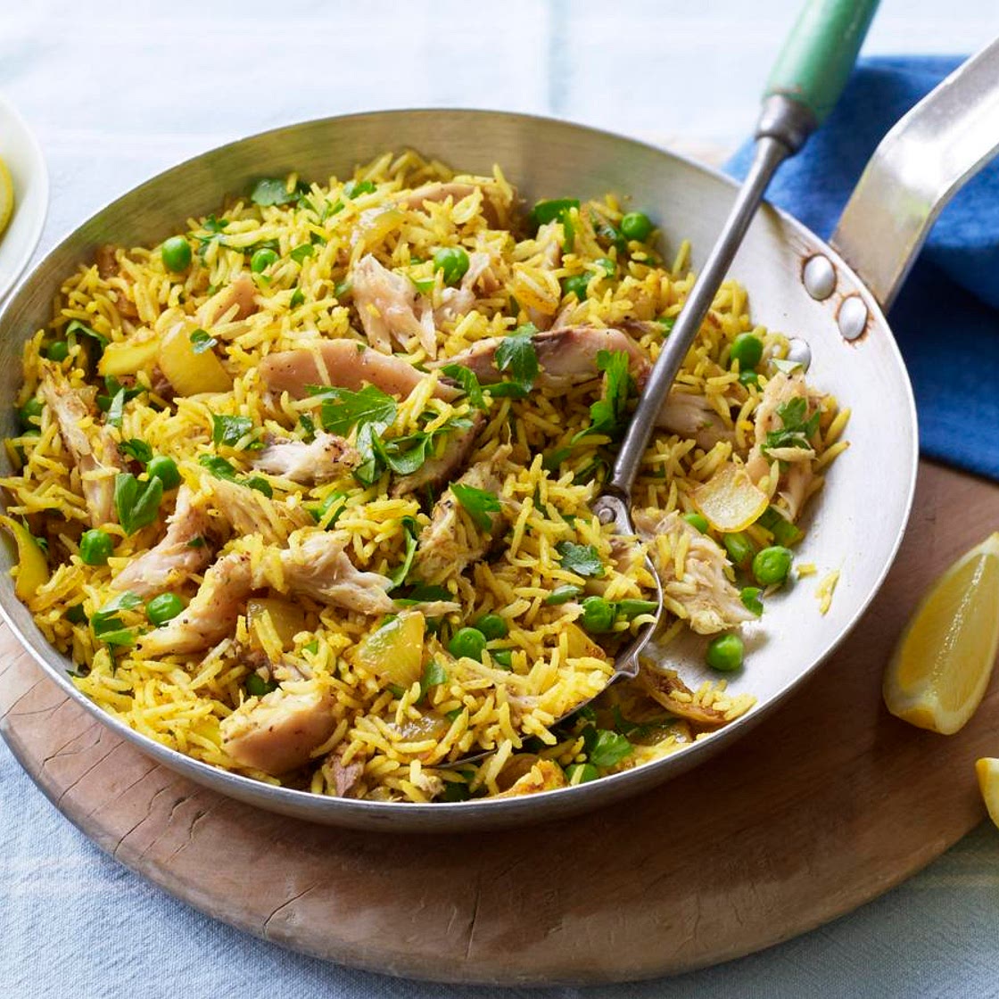 Smoked mackerel pilau rice