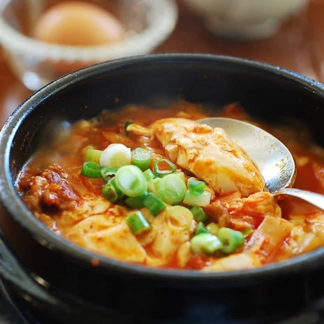 Super fast and easy sundubu jjigae (Korean kimchi and tofu stew)