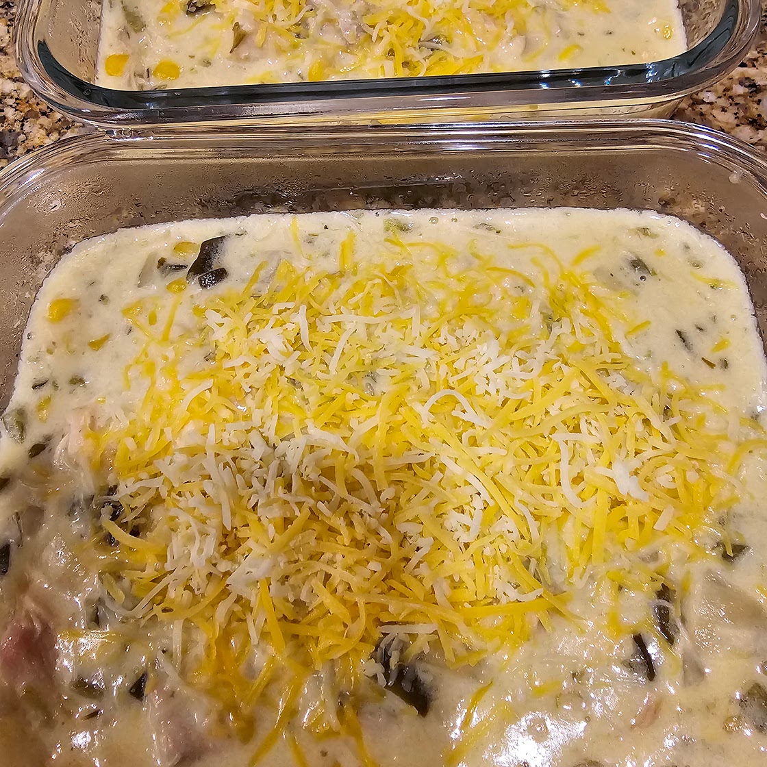 Creamy chicken poblano soup