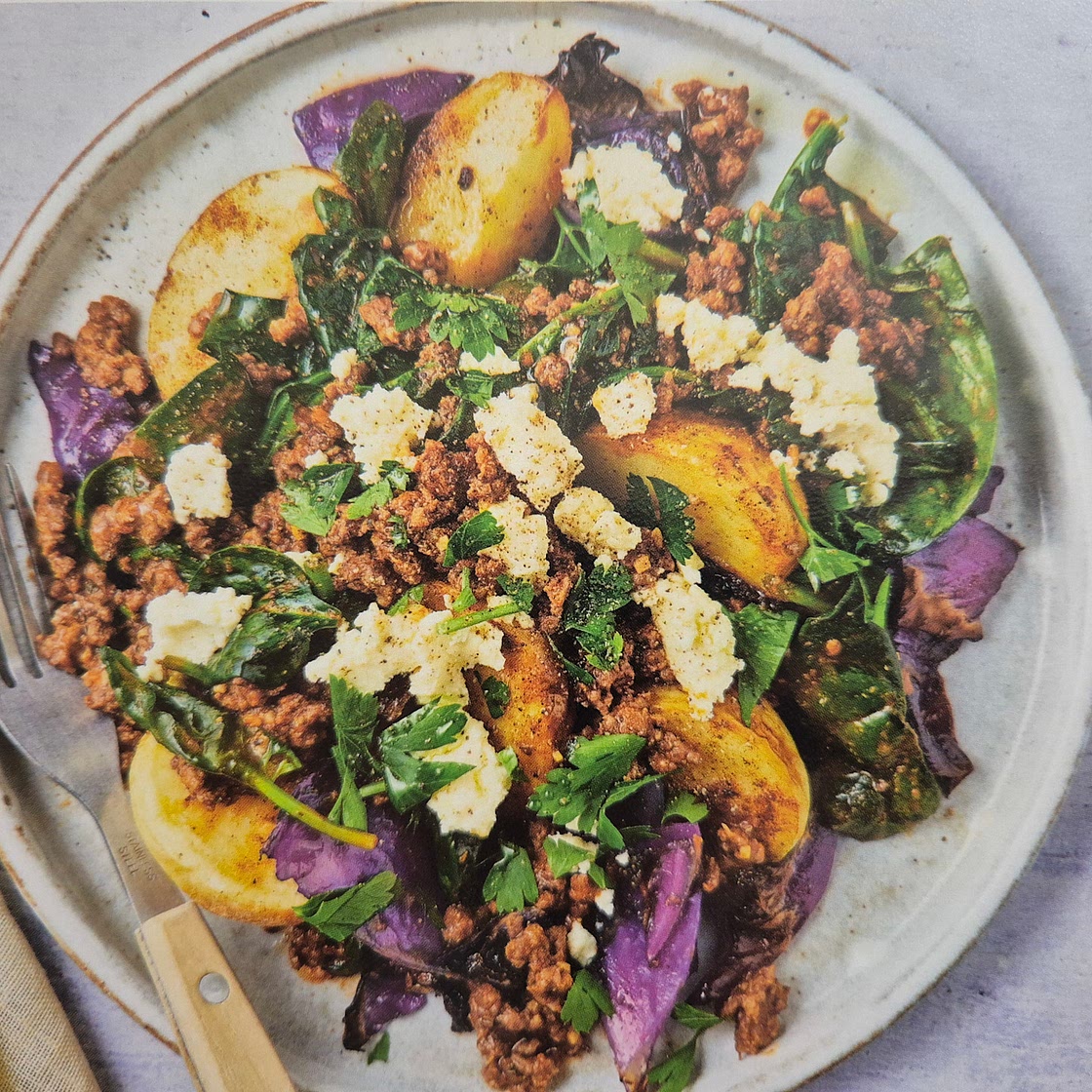 Lamb, Roast Potatoes & Cabbage