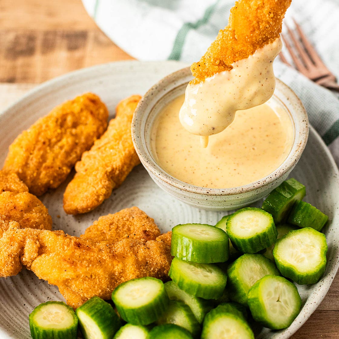 Easy Creamy Honey Mustard Dressing (Soy Free)