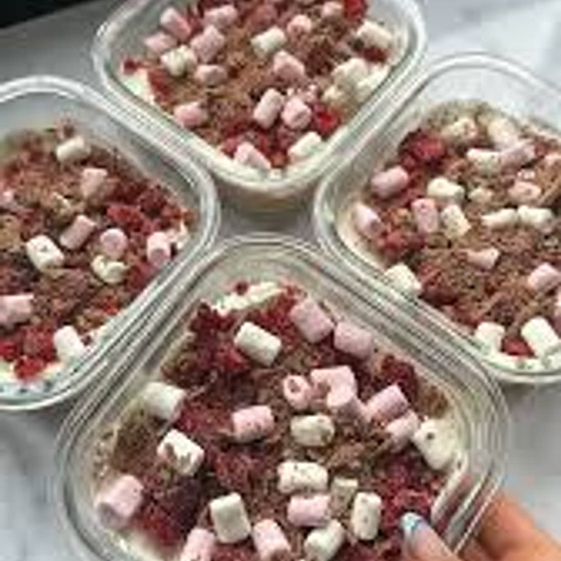 Rocky road smash bowl. High protein 270cal high protein 41g*