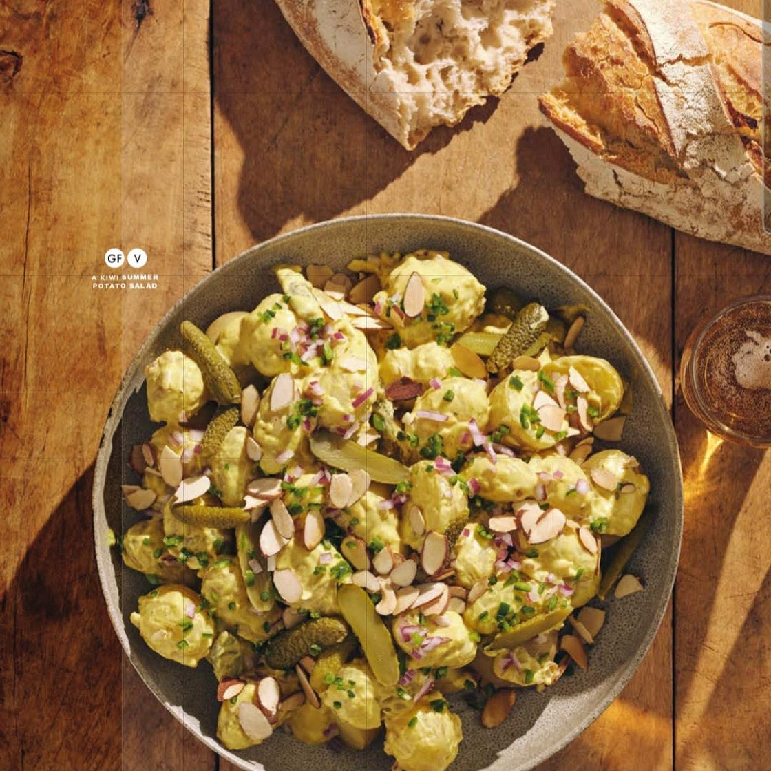 Kiwi summer potato salad (gf) (v)