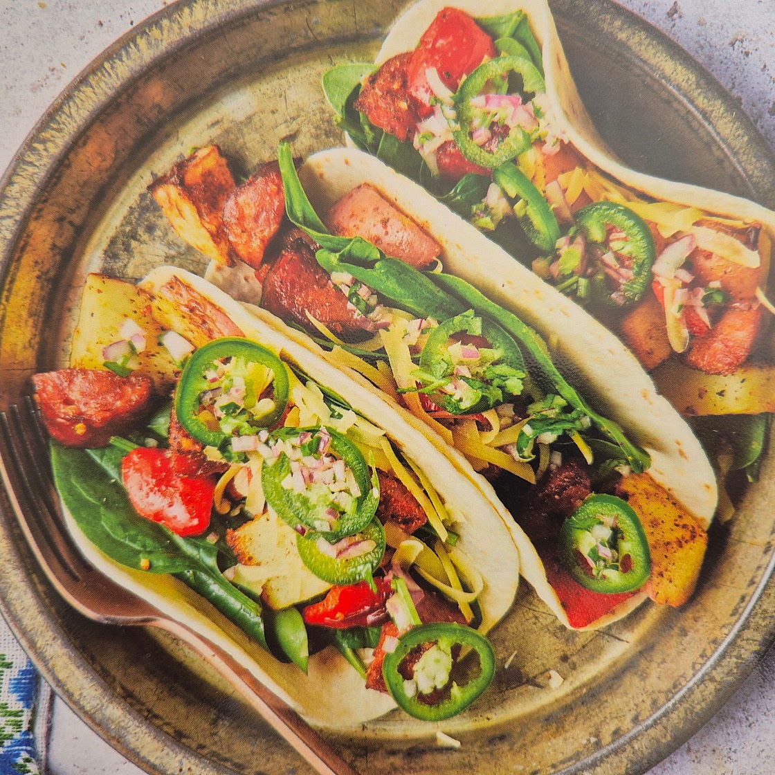 Cheesy Chorizo Burritos