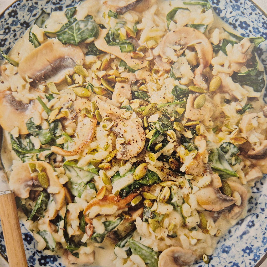 Creamy Mushroom & Spinach Risotto