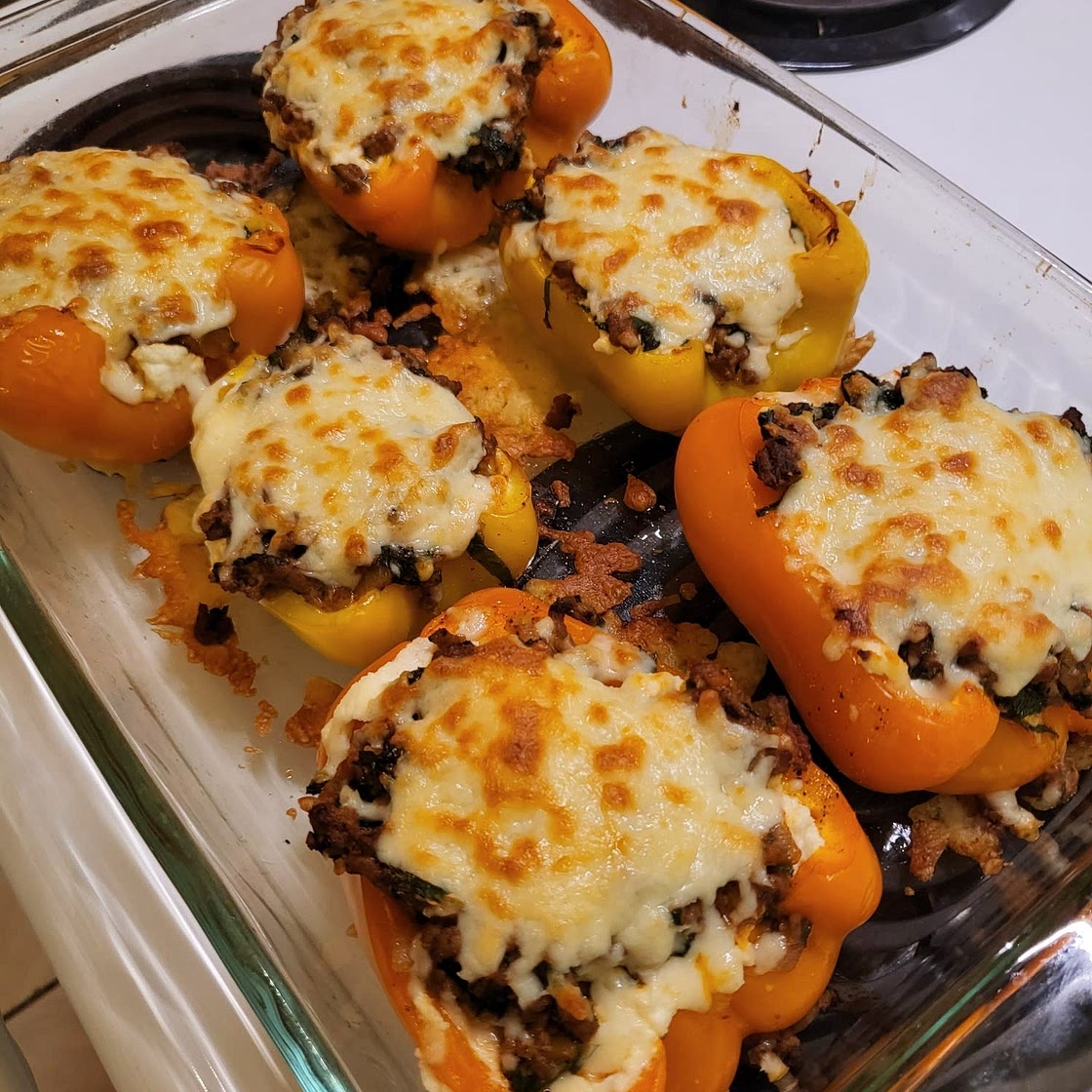 Low Carb Lasagna Stuffed Peppers