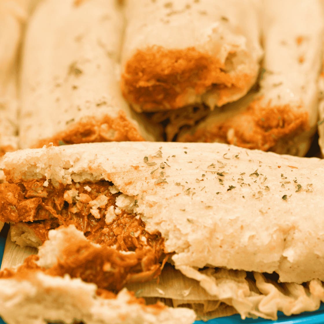 Mexican Stuffed Cornmeal Tamale